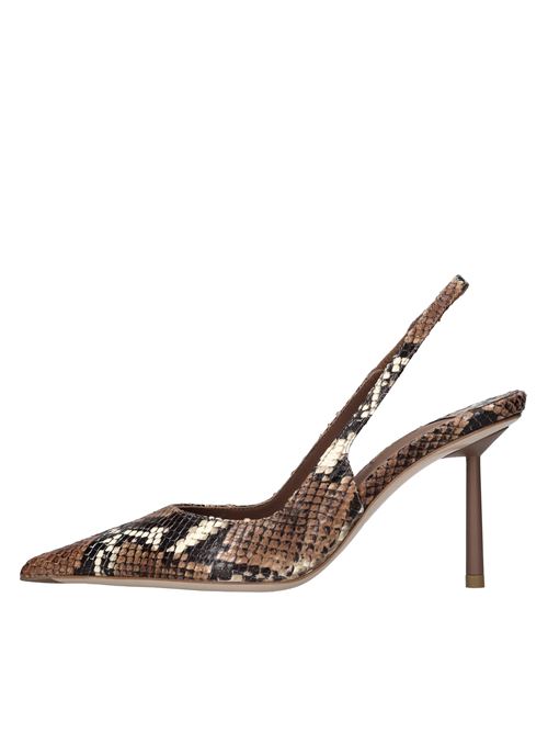 Décoletté slingback modello BELLA in pelle stampa pitone